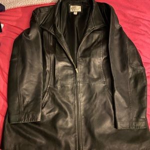 Genuine Lambskin Long Black Jacket